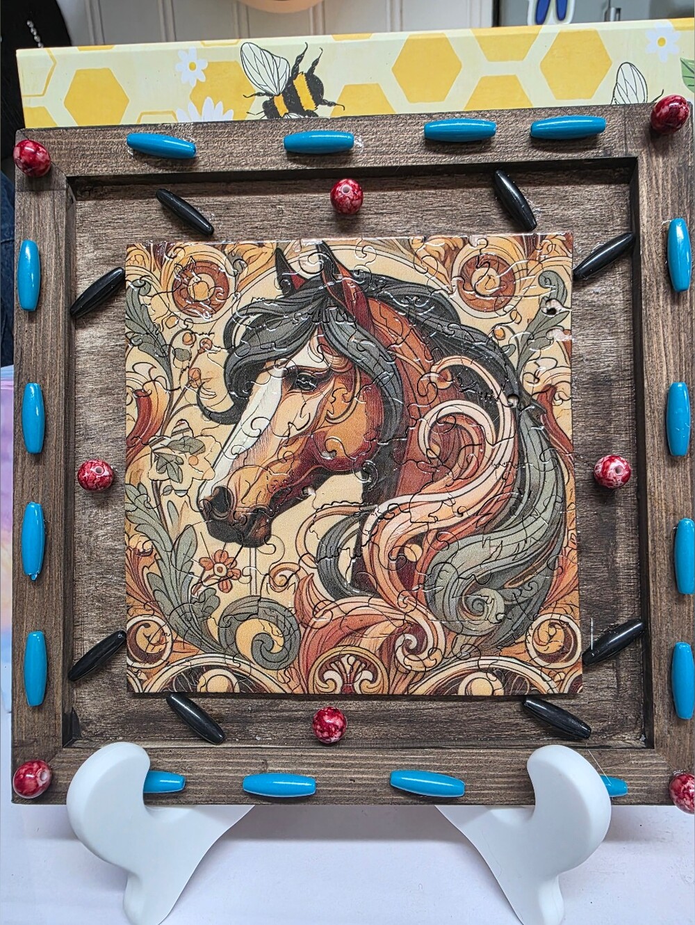 Hand crafted Wood Horse Art